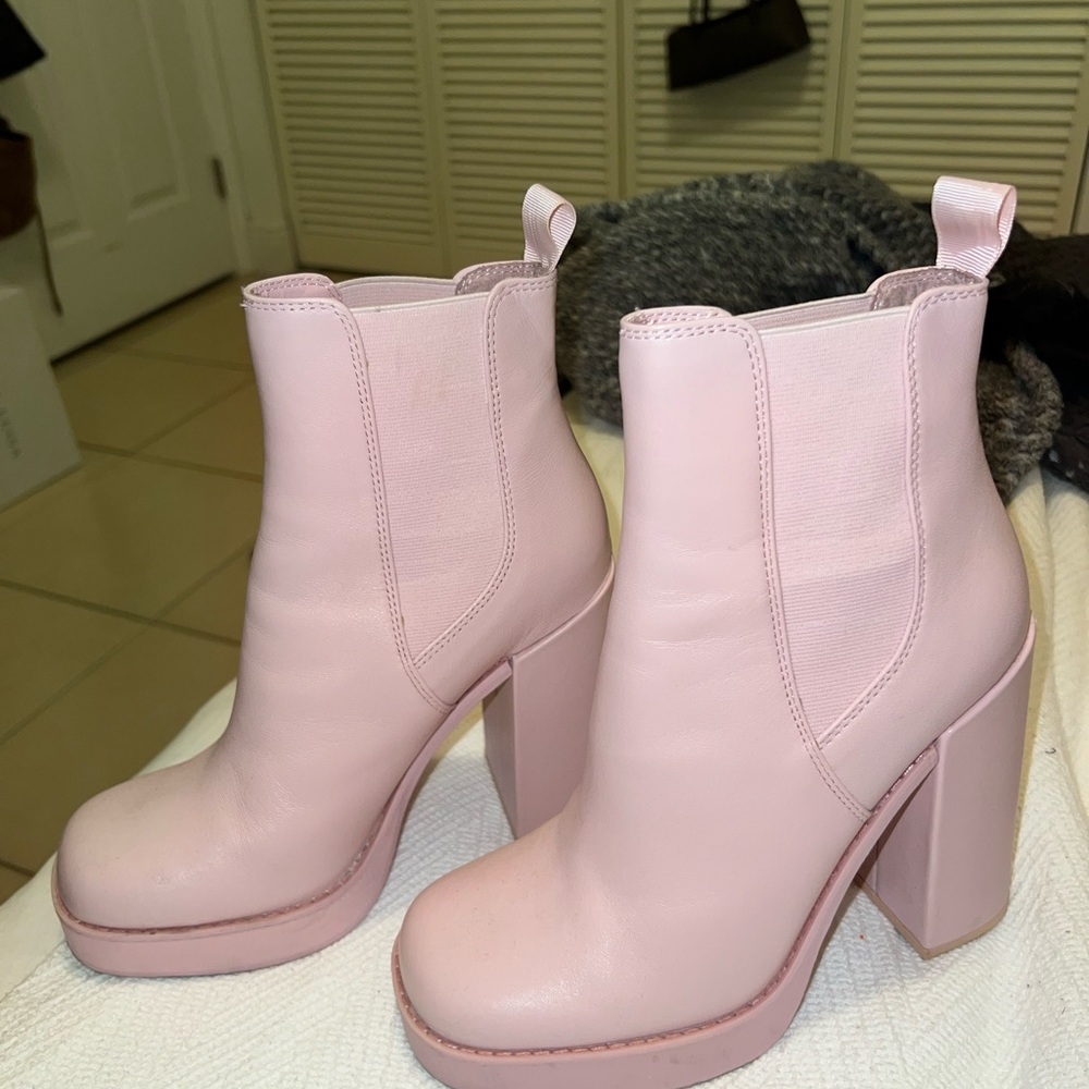 Steve Madden Blush Pink Heeled Boots